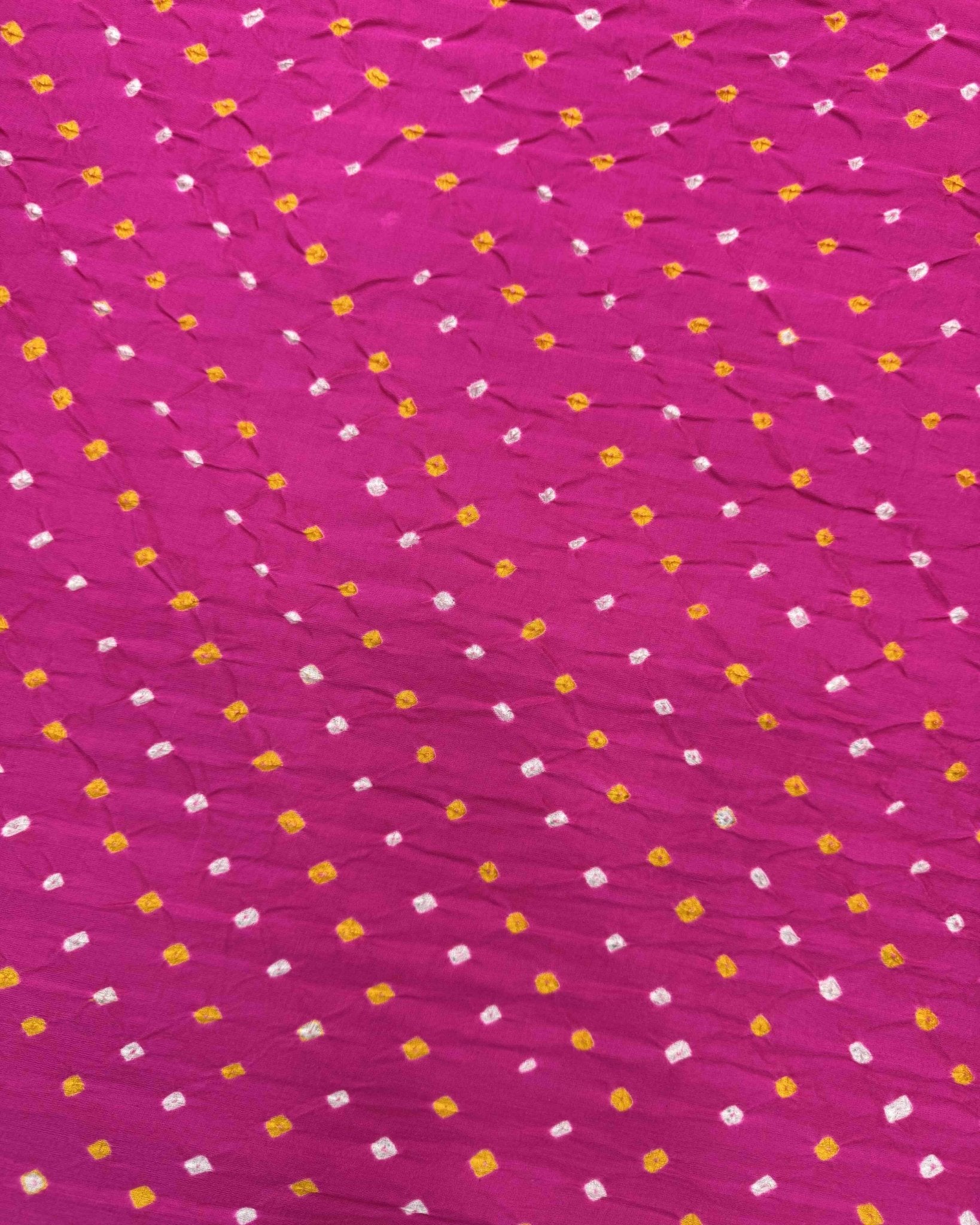 Pink Gajji Silk Bandhani Saree - SindhoiPatolaArt