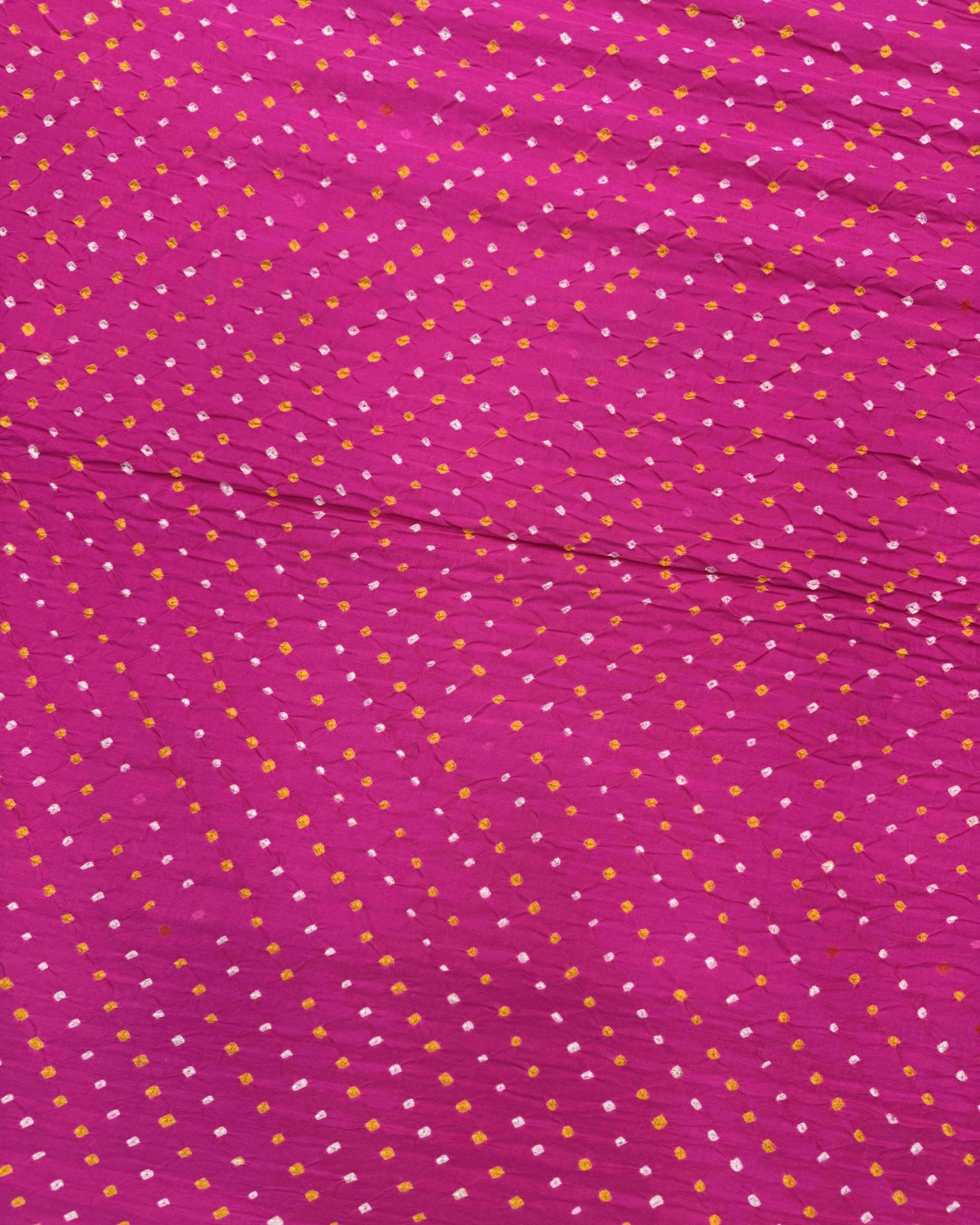Pink Gajji Silk Bandhani Saree - SindhoiPatolaArt