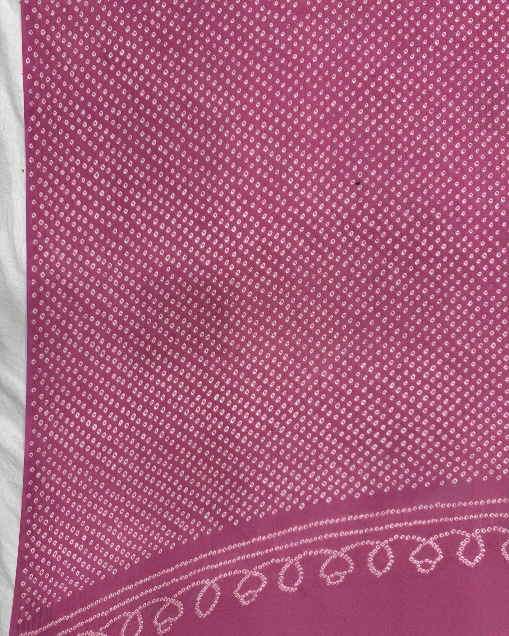 Pink Georgette Bandhani Dupatta - SindhoiPatolaArt
