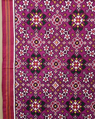 Pink Light Dark Shade Navratan Patola Dupatta - SindhoiPatolaArt