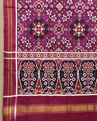 Pink Light Dark Shade Navratan Patola Dupatta - SindhoiPatolaArt