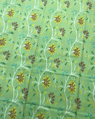 Pink & Light Green Fancy Flower Patola Saree - SindhoiPatolaArt