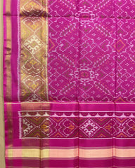Pink Manekchowk Designer Patola Dupatta - SindhoiPatolaArt
