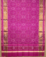 Pink Manekchowk Designer Patola Dupatta - SindhoiPatolaArt