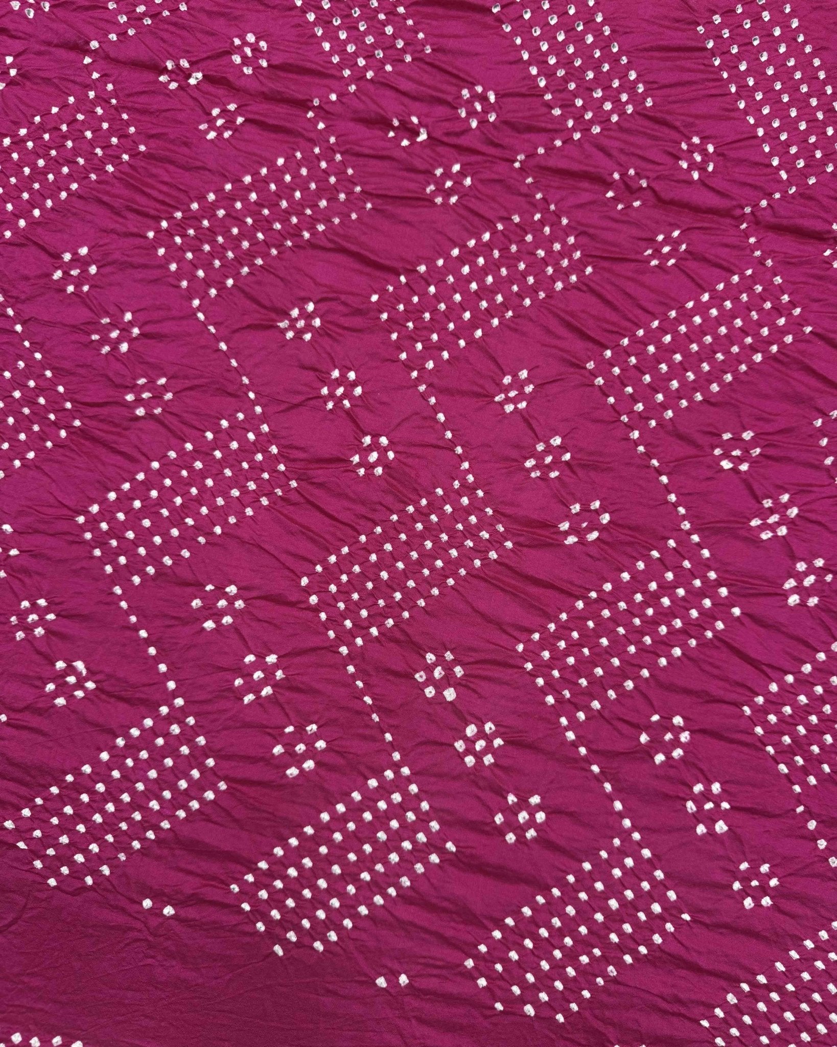 Pink Muga Silk Pen Kamalkari Bandhani Saree - SindhoiPatolaArt