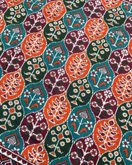 Pink & Multicolour Flower Designer Patola Saree - SindhoiPatolaArt