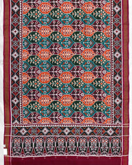 Pink & Multicolour Flower Designer Patola Saree - SindhoiPatolaArt