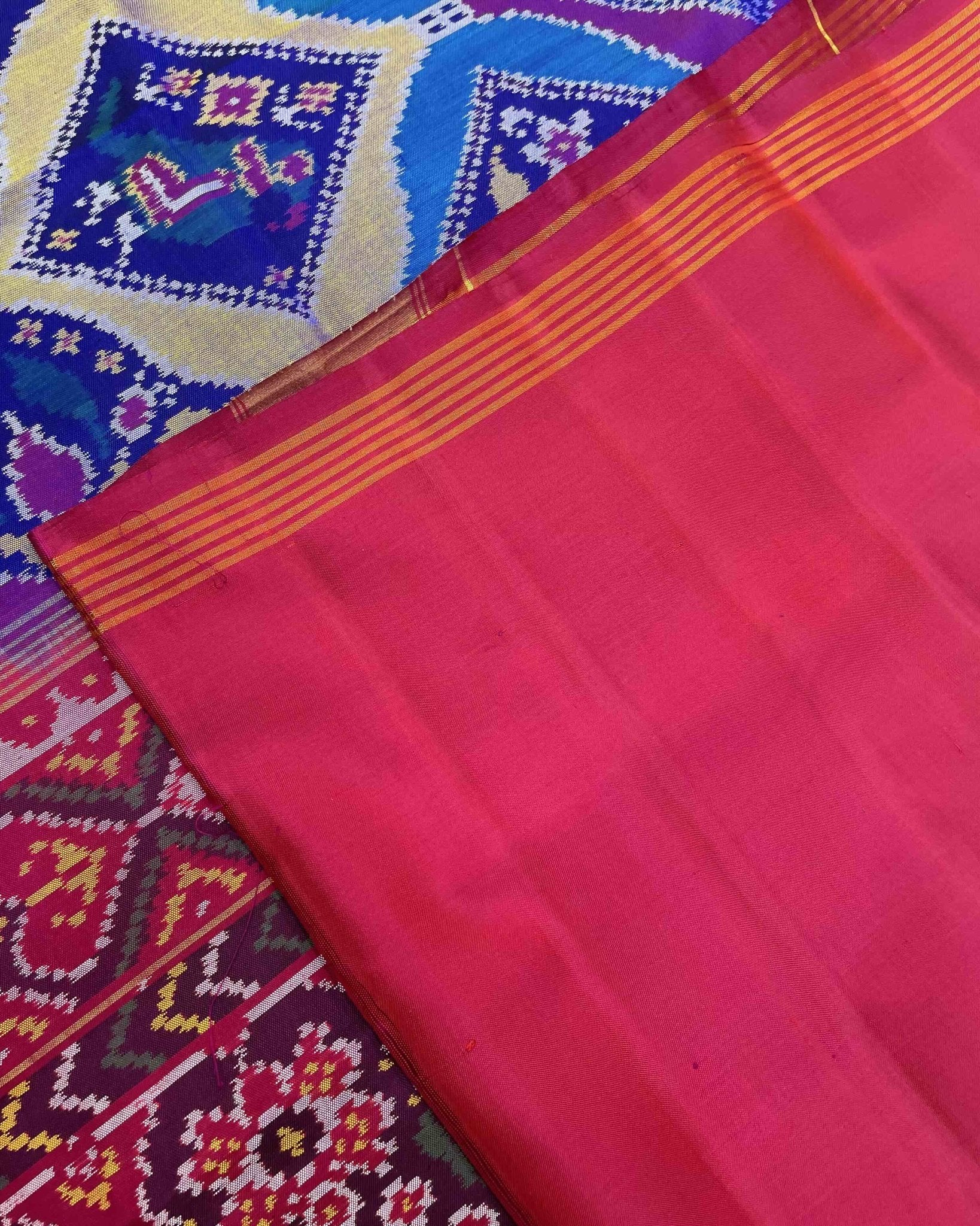 Pink & Multicolour Narikunj Designer Patola Saree - SindhoiPatolaArt