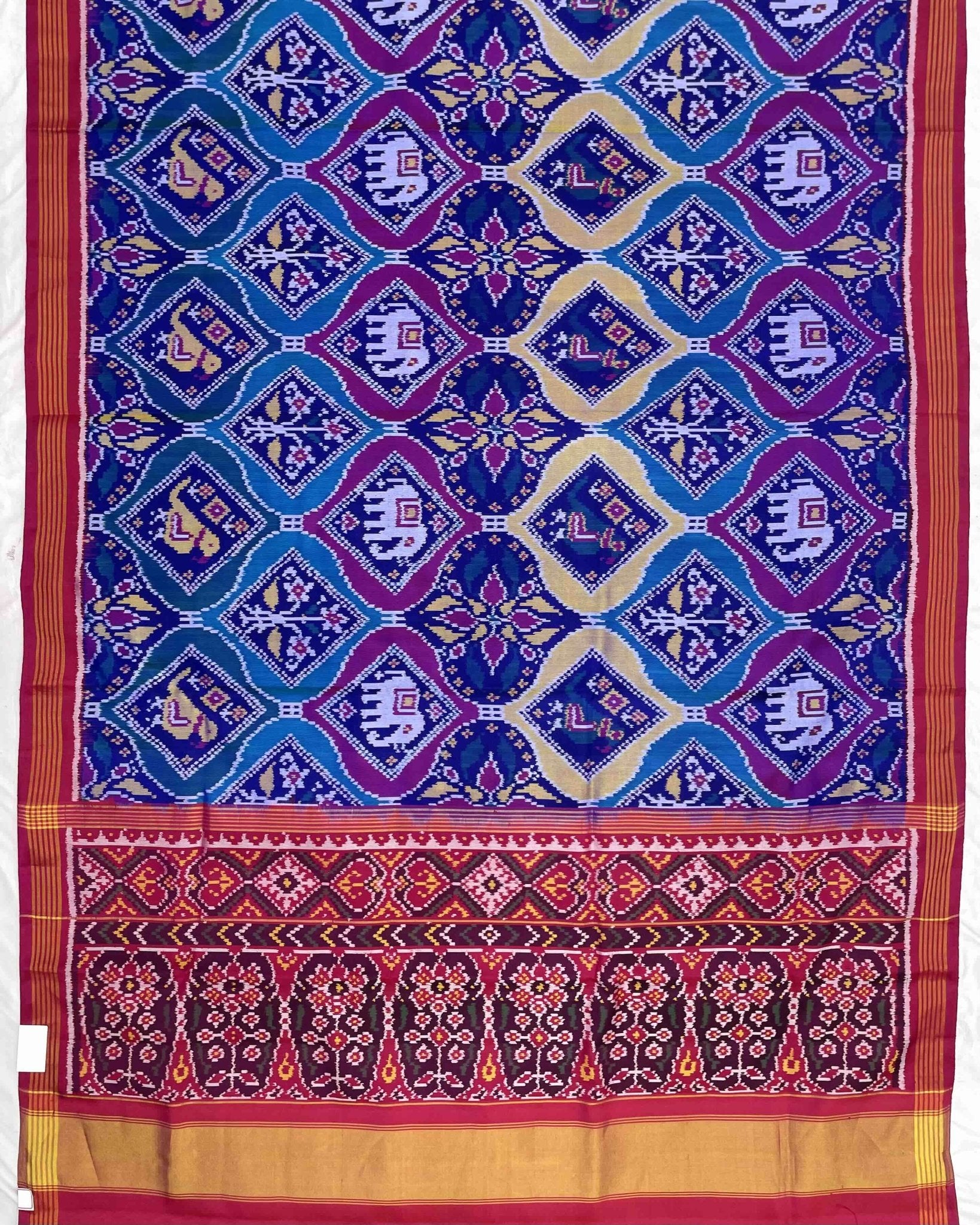 Pink & Multicolour Narikunj Designer Patola Saree - SindhoiPatolaArt