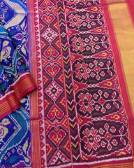 Pink & Multicolour Narikunj Designer Patola Saree - SindhoiPatolaArt