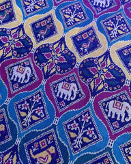 Pink & Multicolour Narikunj Designer Patola Saree - SindhoiPatolaArt
