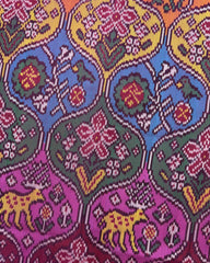 Pink & Multicolour Narikunj Matka Twill Patola Saree - SindhoiPatolaArt