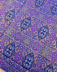 Pink & Mustard Navratan Designer Patola Saree - SindhoiPatolaArt