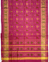 Pink Narikunj Designer Patola Saree - SindhoiPatolaArt