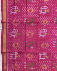 Pink Narikunj Doted Patola Dupatta - SindhoiPatolaArt
