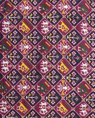 Pink Narikunj Double Ikat Patola Dupatta - SindhoiPatolaArt