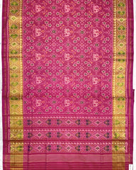 Pink Navratan Elephant Mix Patola Saree - SindhoiPatolaArt