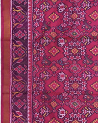 Pink Navratan Narikunj Mix Design Patola Saree - SindhoiPatolaArt