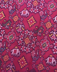 Pink Navratan Narikunj Mix Design Patola Saree - SindhoiPatolaArt