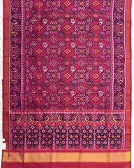 Pink Navratan Narikunj Mix Design Patola Saree - SindhoiPatolaArt