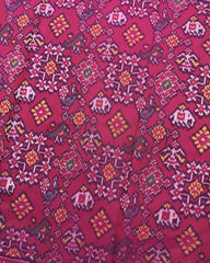 Pink Navratan Narikunj Mix Design Patola Saree - SindhoiPatolaArt