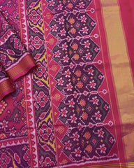 Pink Navratan Narikunj Mix Design Patola Saree - SindhoiPatolaArt