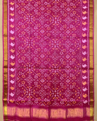 Pink Navratan Patola Dupatta - SindhoiPatolaArt
