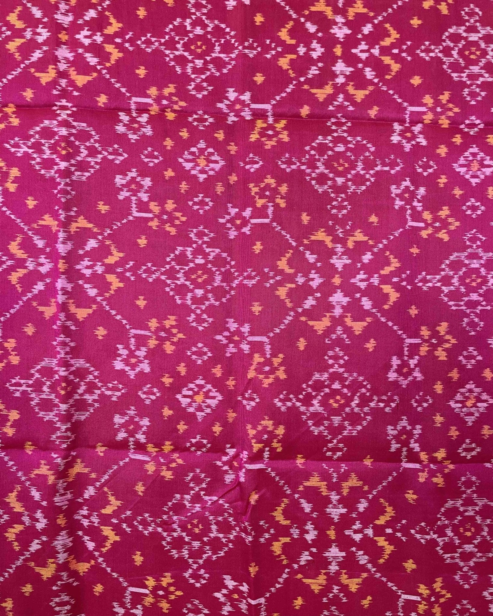 Pink Navratan Patola Dupatta - SindhoiPatolaArt