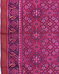 Pink Navratan Patola Saree - SindhoiPatolaArt