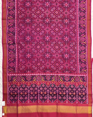 Pink Navratan Patola Saree - SindhoiPatolaArt