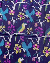 Pink & Navy Blue Fancy Bird Patola Saree - SindhoiPatolaArt