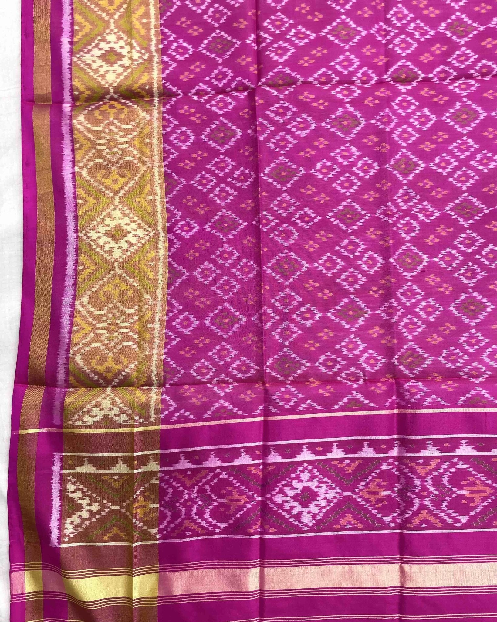 Pink New Bandhani Design Patola Dupatta - SindhoiPatolaArt