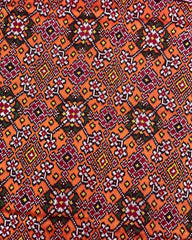 Pink & Orange Navratan Twill Patola Saree - SindhoiPatolaArt