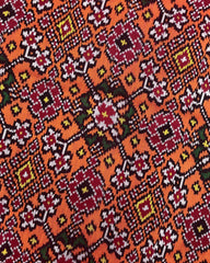 Pink & Orange Navratan Twill Patola Saree - SindhoiPatolaArt