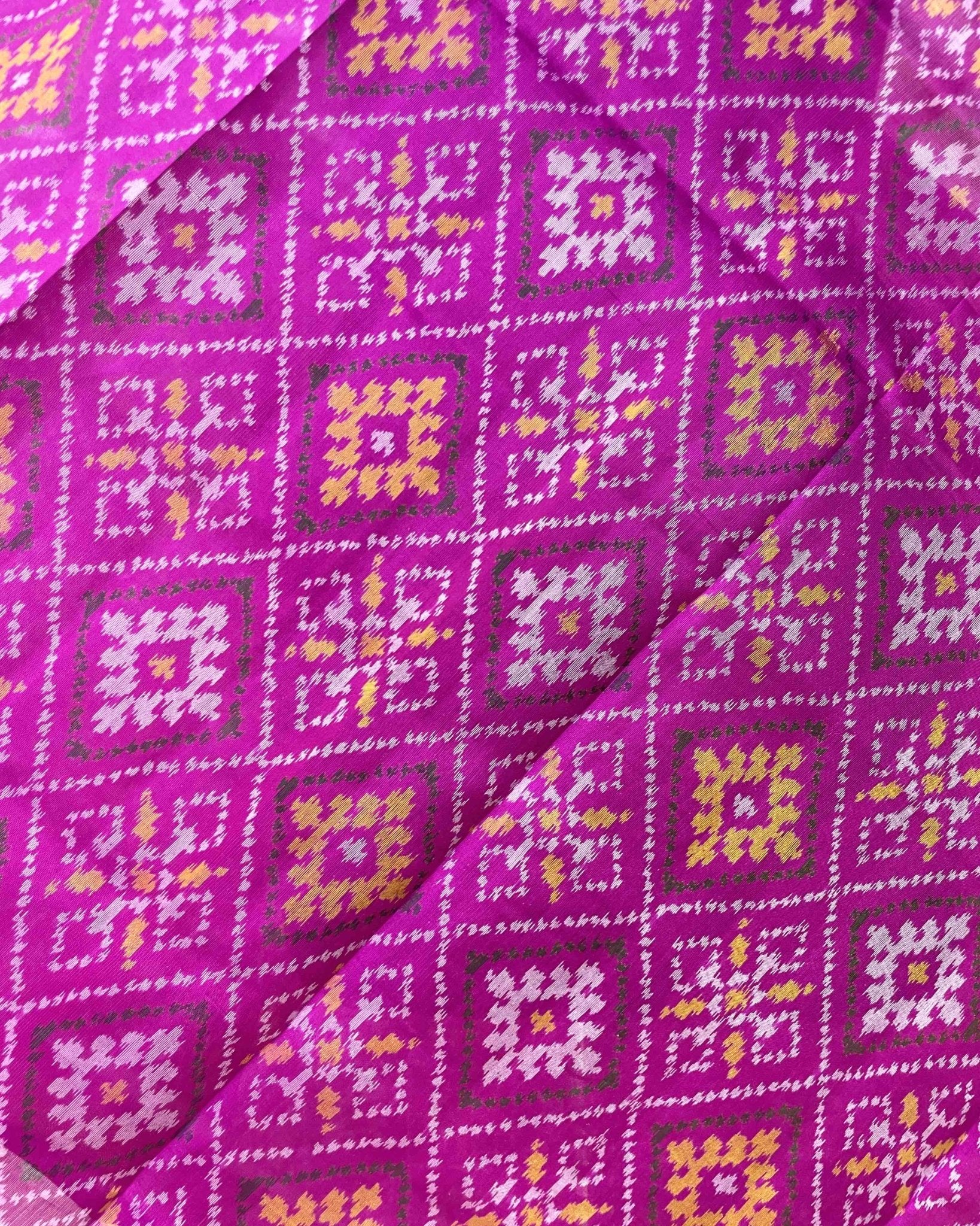 Pink Panchanda Designer Patola Dupatta - SindhoiPatolaArt