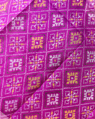 Pink Panchanda Designer Patola Dupatta - SindhoiPatolaArt