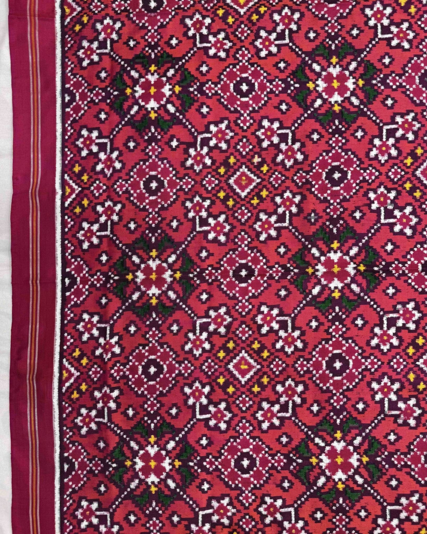 Pink & Peach Pink Navratan Patola Dupatta - SindhoiPatolaArt