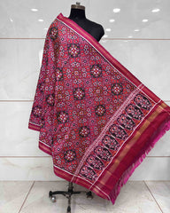Pink & Peach Pink Navratan Patola Dupatta - SindhoiPatolaArt