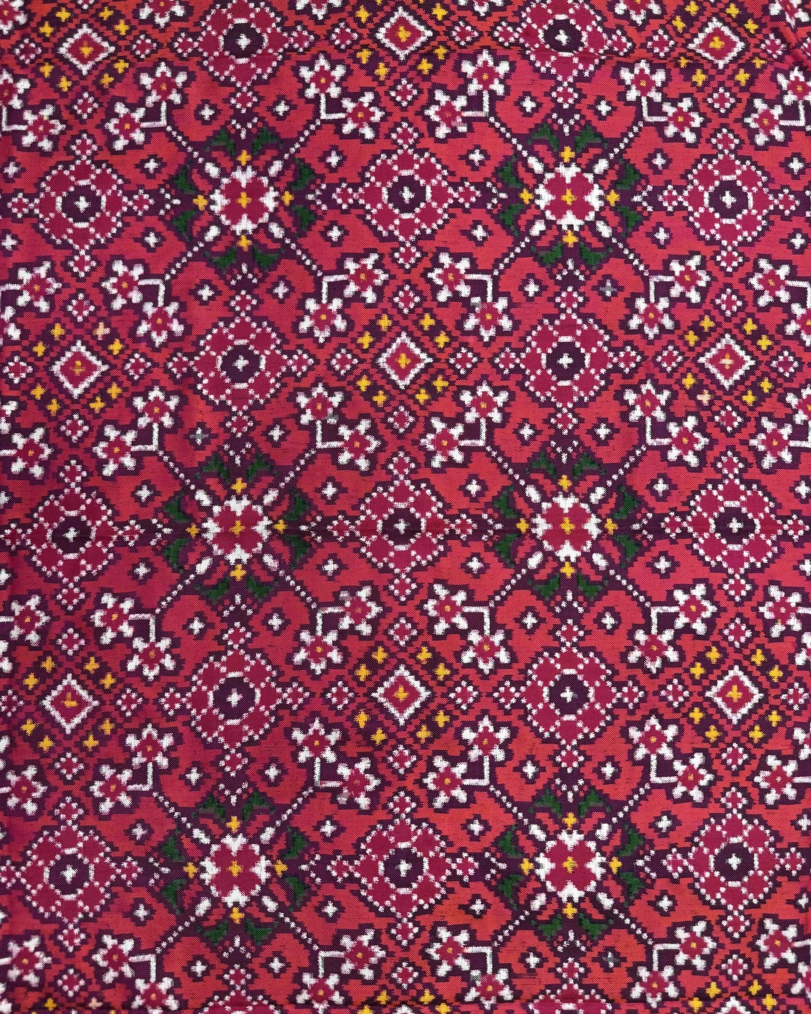 Pink & Peach Pink Navratan Patola Dupatta - SindhoiPatolaArt
