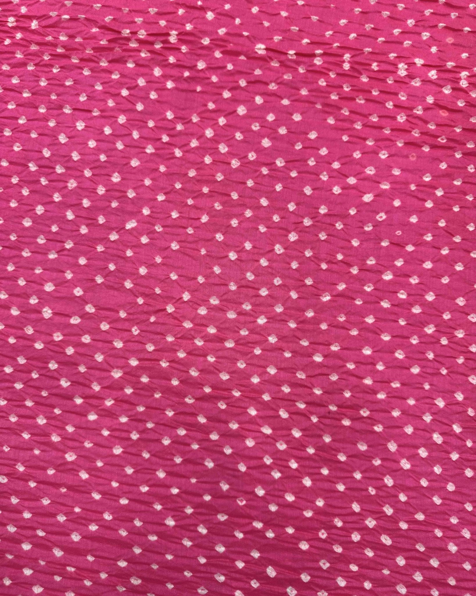 Pink & Peach Pink Shaded Munga Silk Bandhani Saree - SindhoiPatolaArt