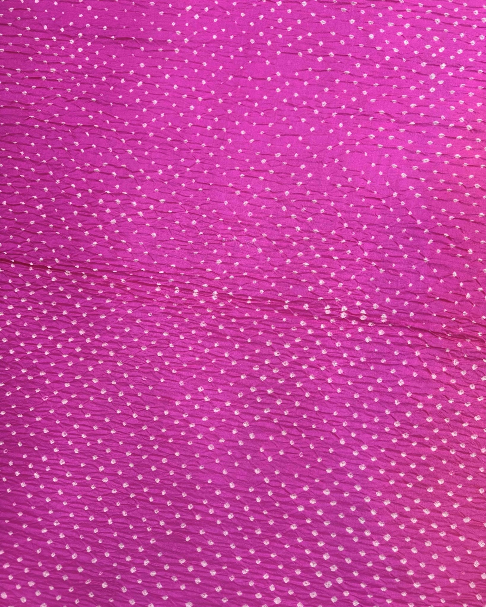 Pink & Peach Pink Shaded Munga Silk Bandhani Saree - SindhoiPatolaArt