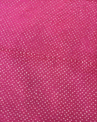 Pink & Peach Pink Shaded Munga Silk Bandhani Saree - SindhoiPatolaArt