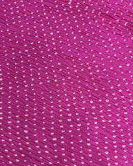 Pink & Peach Pink Shaded Munga Silk Bandhani Saree - SindhoiPatolaArt