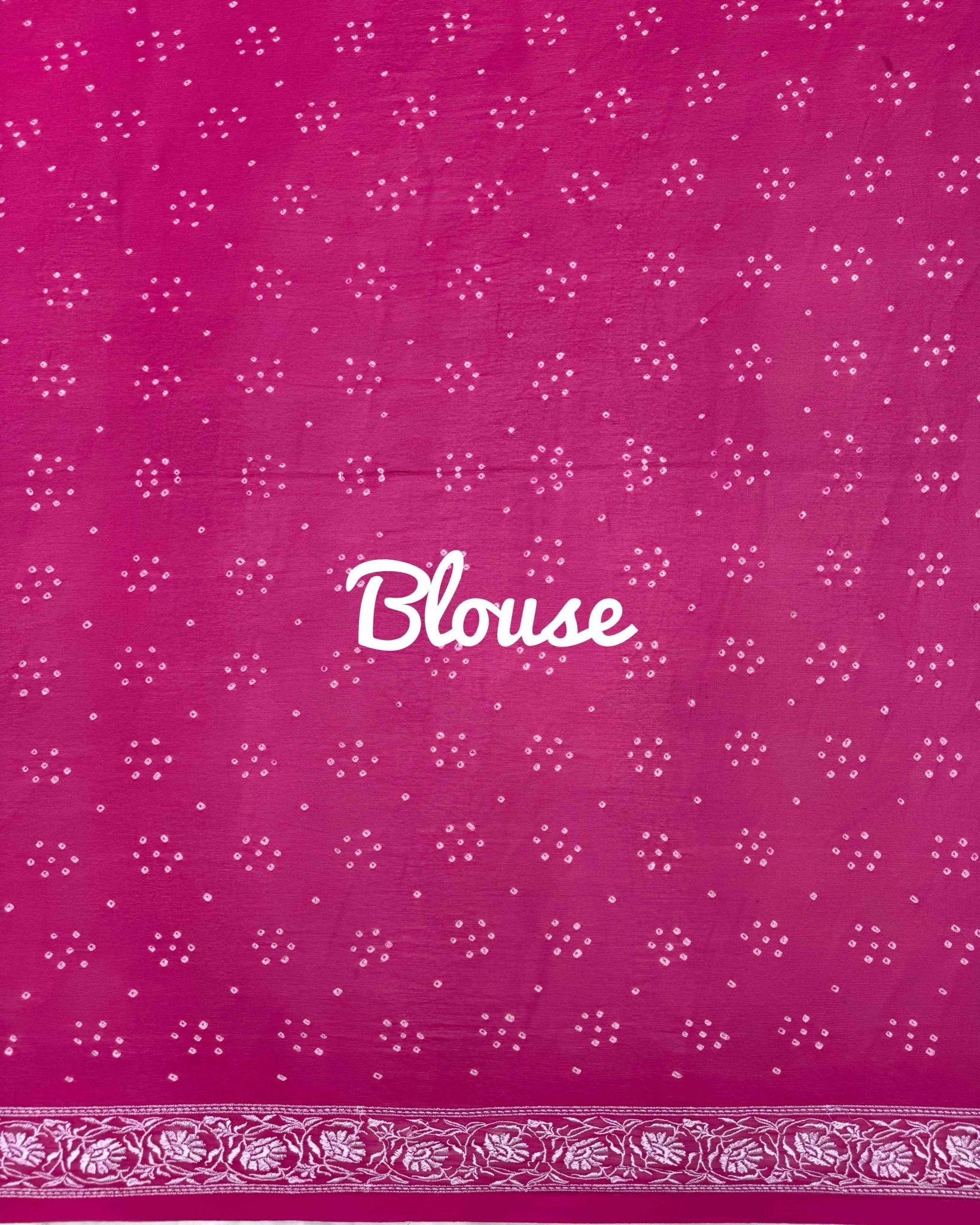 Pink & Peach Shaded Lukhnowi Work Georgette Bandhani Saree - SindhoiPatolaArt