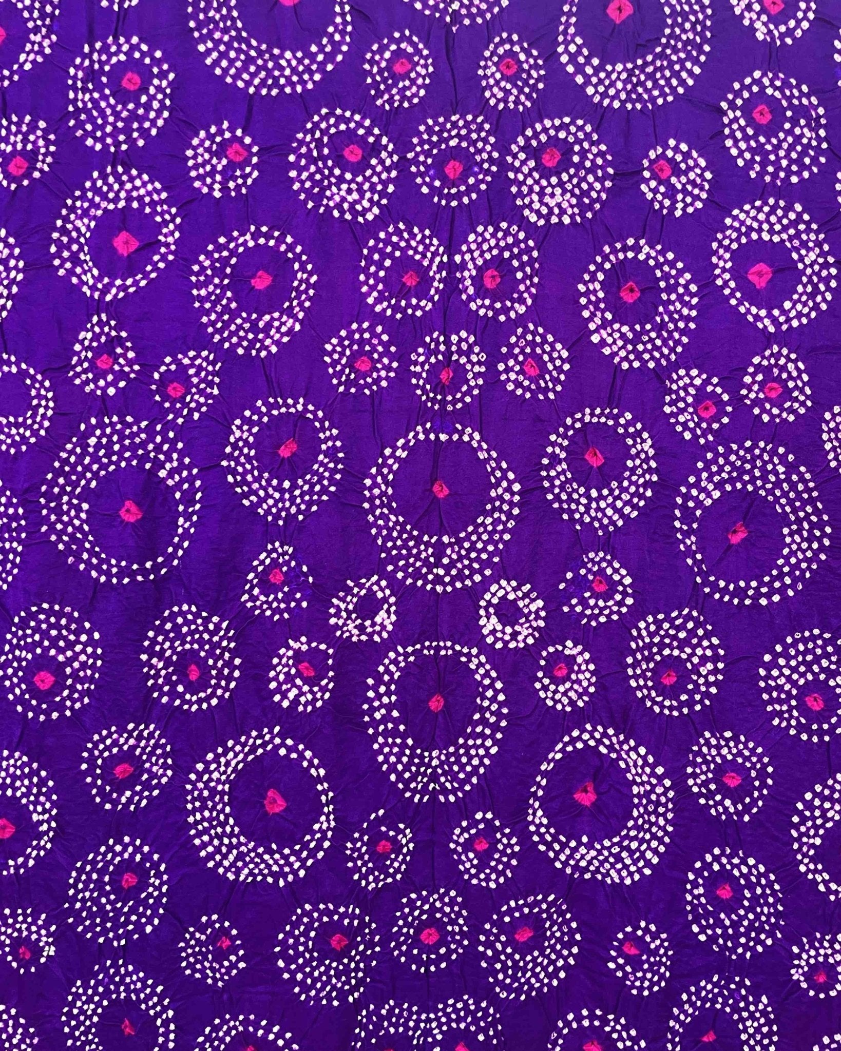 Pink & Purple Bandhani Dupatta - SindhoiPatolaArt