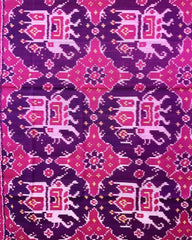 Pink & Purple Big Figure Chhabdi Elephant Patola Dupatta - SindhoiPatolaArt