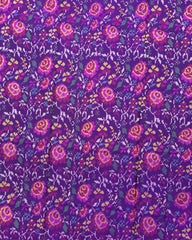 Pink & Purple Flower Semi Double Ikat Patola Saree - SindhoiPatolaArt