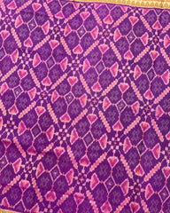 Pink & Purple Manekchowk Patola Saree - SindhoiPatolaArt