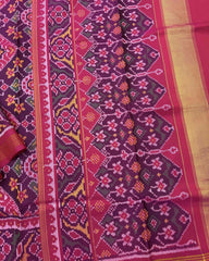 Pink & Purple Navratan Manekchowk Mix Patola Saree - SindhoiPatolaArt