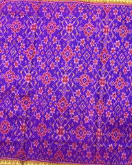 Pink & Purple Navratan Patola Saree - SindhoiPatolaArt